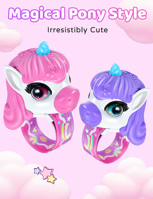 Vvinca Walkie Talkies for Kids 2 Pack, Unicorn Toys for Girls Age 3-4-5-6-7 Birthday Gift 8 9 10 11 12 Year Old Long Range Camping Outdoor Toddler Toy Walkie-Talkie