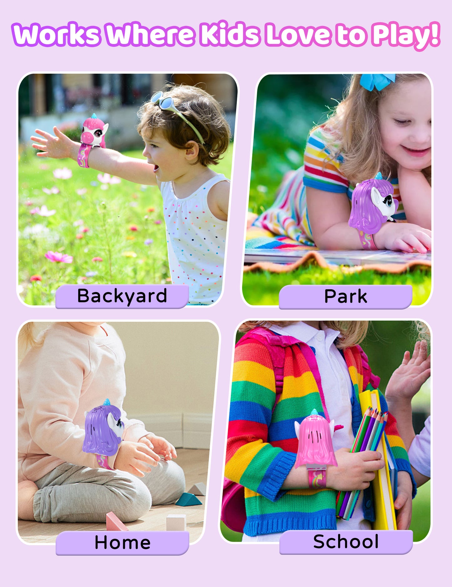 Vvinca Walkie Talkies for Kids 2 Pack, Unicorn Toys for Girls Age 3-4-5-6-7 Birthday Gift 8 9 10 11 12 Year Old Long Range Camping Outdoor Toddler Toy Walkie-Talkie