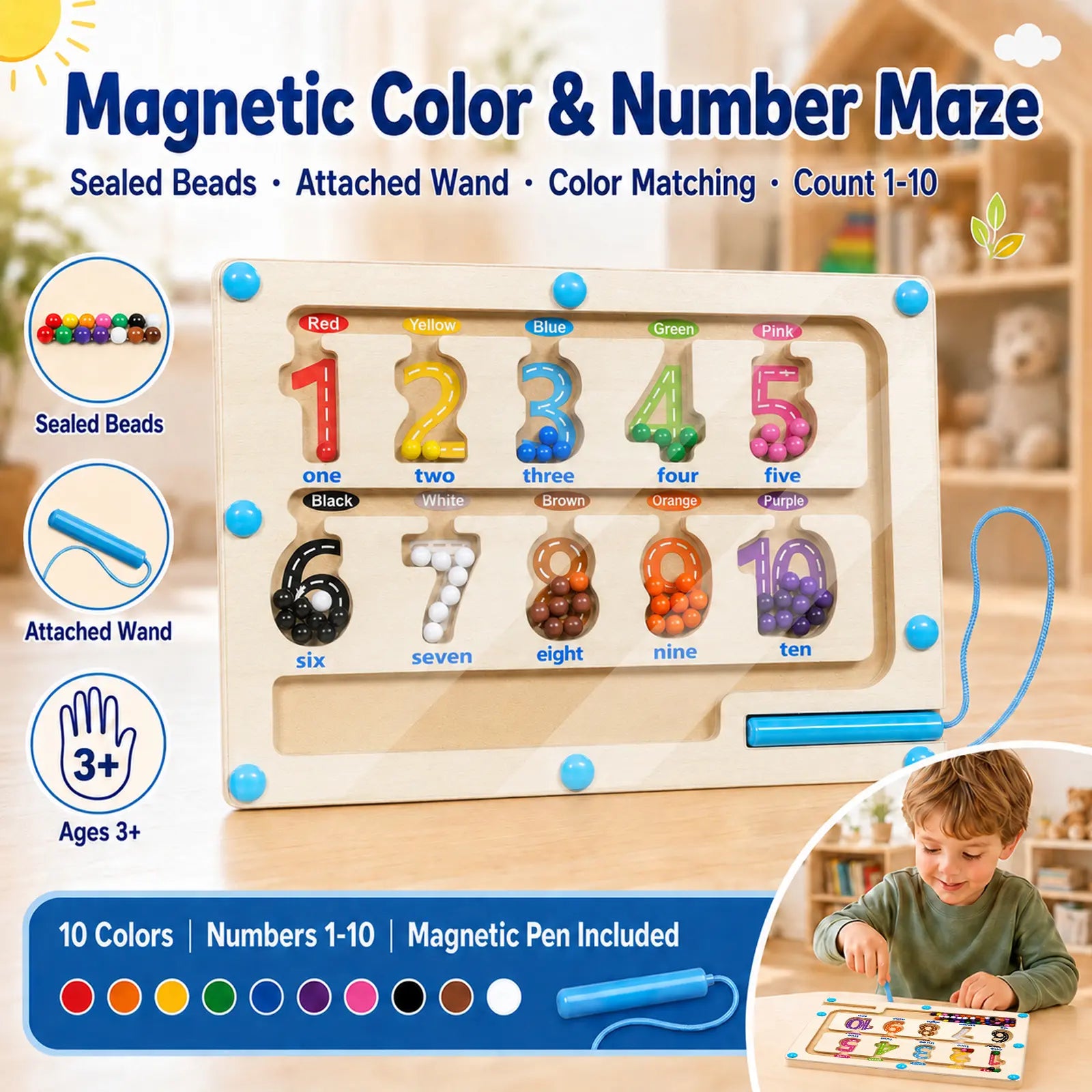 Wooden magnetic maze - image 7
