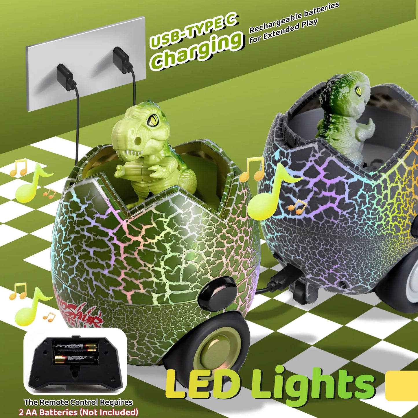 Remote Control Dinosaur Egg Battle Toys — 2 Pack - image 4