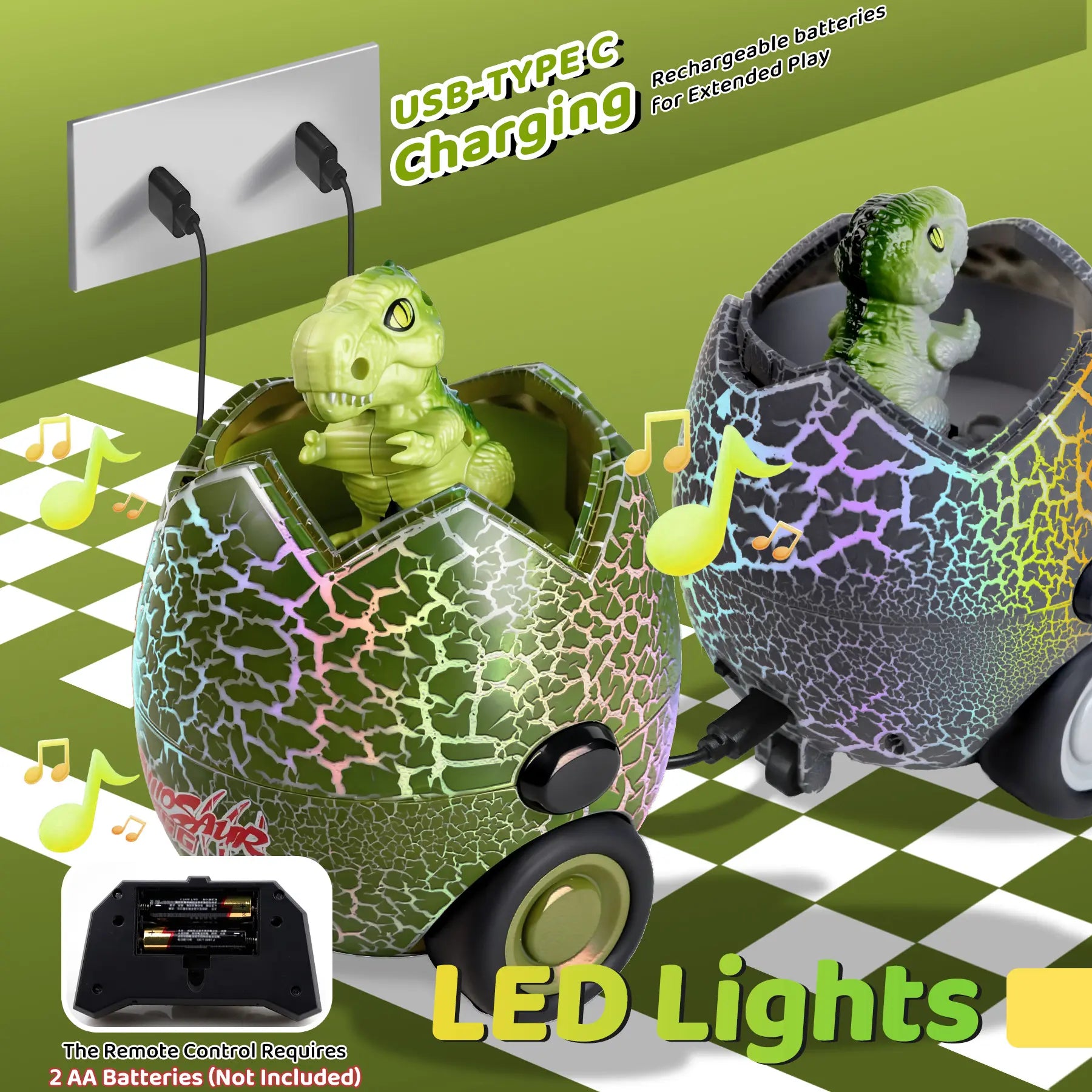 Remote Control Dinosaur Egg Battle Toys — 2 Pack - image 4