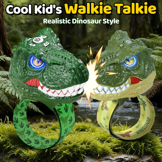 Vvinca Dinosaur Walkie Talkies for Kids 2 Pack - Toys for Boys Age 3-5 5-7 8-12 T-Rex Adjustable Wrist Strap Long Range Clear Sound Outdoor Camping Gears Christmas Birthday Easter Gifts, Green