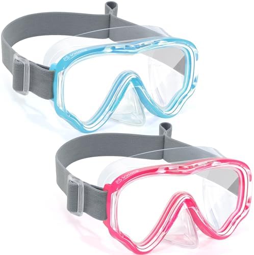 Kids Fabric-Strap Dive Masks — 2 Pack - Color Set 08