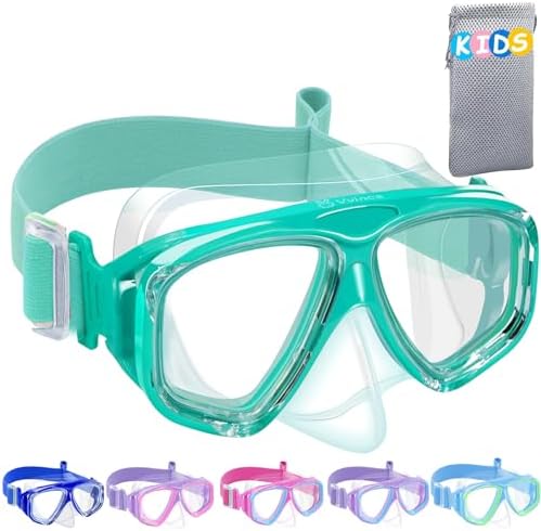 Kids Split-Lens Fabric-Strap Dive Mask - Color Set 02
