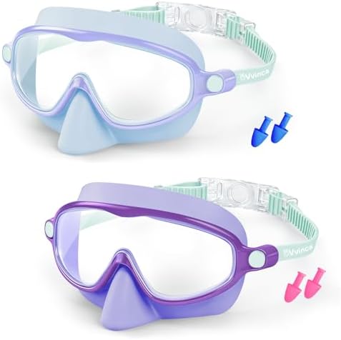 Kids Nose-Cover Goggles — Quick Release - Kids (6–12) / Blue Purple Mint/Clear+Light Purple Deep Purple Mint/Clear