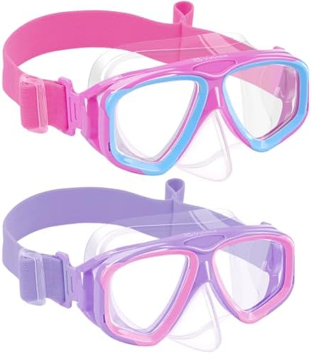 Kids Split-Lens Fabric-Strap Dive Mask - Color Set 09