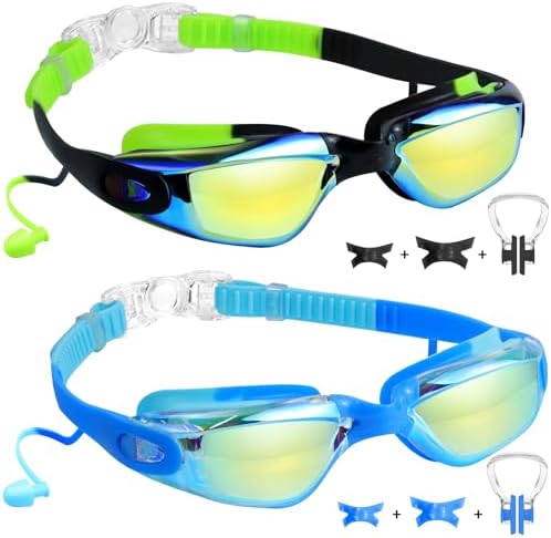 Kids Square Goggles — Choose Your Strap - Corded Earplugs / Color Set 03