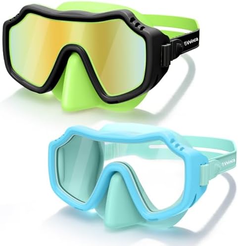 Kids Solid-Silicone Dive Masks — 2 Pack