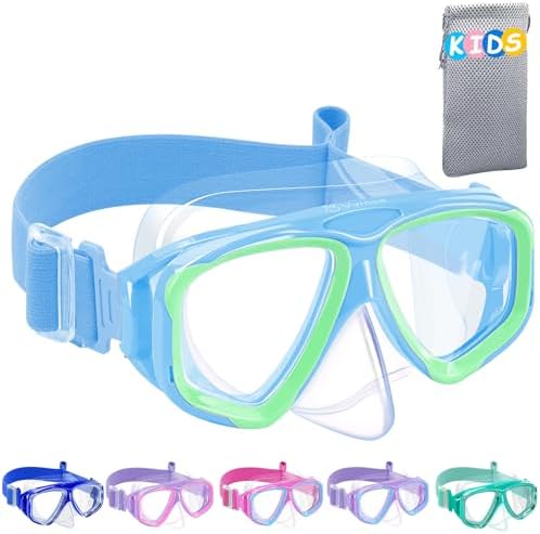 Kids Split-Lens Fabric-Strap Dive Mask - Color Set 03
