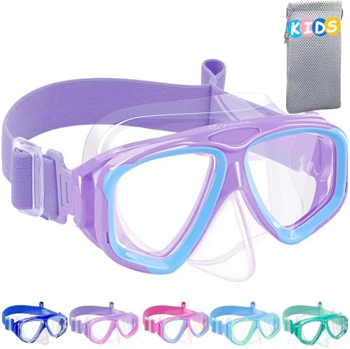 Kids Split-Lens Fabric-Strap Dive Mask - Color Set 05