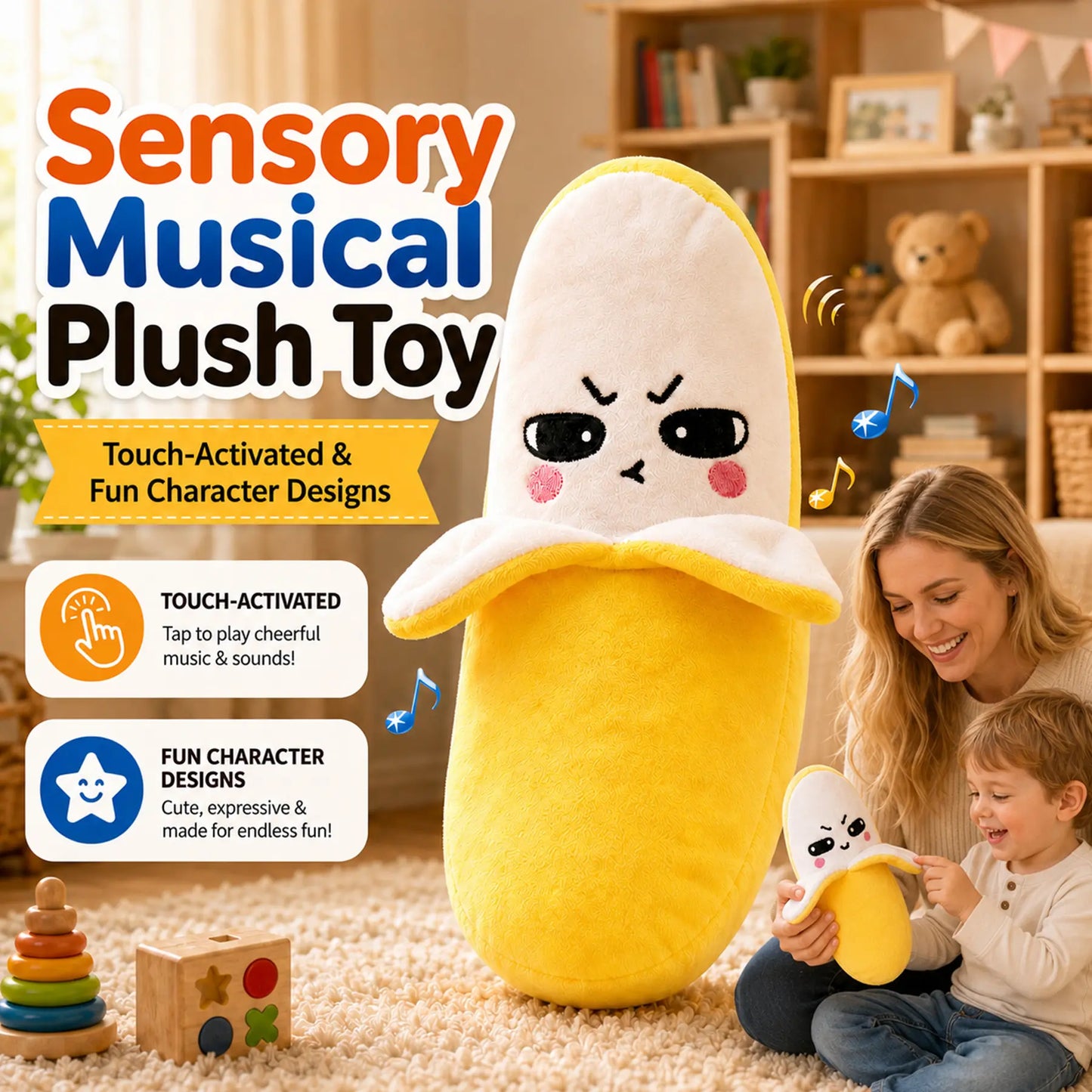 Interactive Sensory Musical Plush Toy - image 1