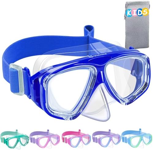 Kids Split-Lens Fabric-Strap Dive Mask