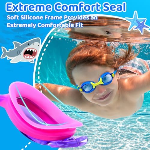 Kids Swim Goggles — 3 Pack