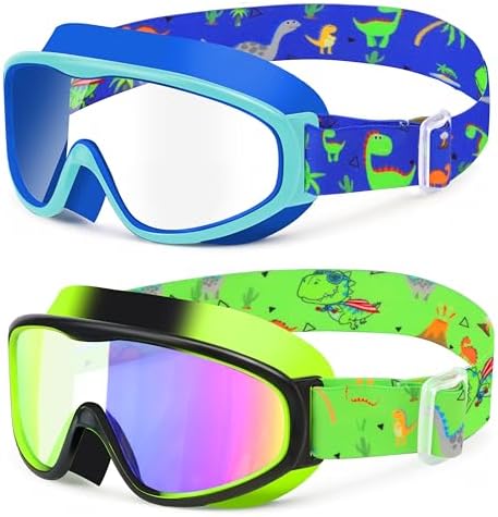 Kids Wide-View Goggles — Choose Your Strap - Fabric / Color Set 08