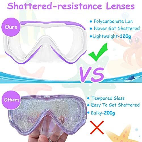 Kids Fabric-Strap Dive Masks — 2 Pack