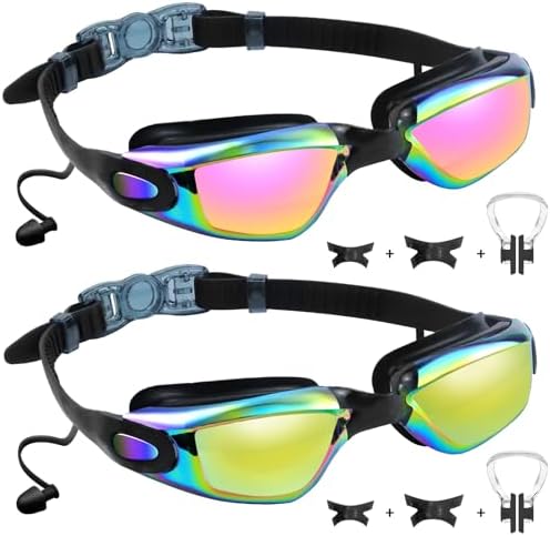 Kids Square Goggles — Choose Your Strap - Corded Earplugs / Color Set 04