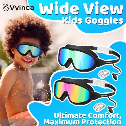 Kids Wide-View Goggles with Earplugs