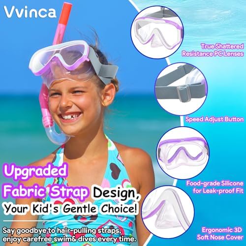Kids Fabric-Strap Dive Masks — 2 Pack