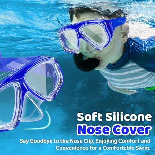 Kids Split-Lens Fabric-Strap Dive Mask