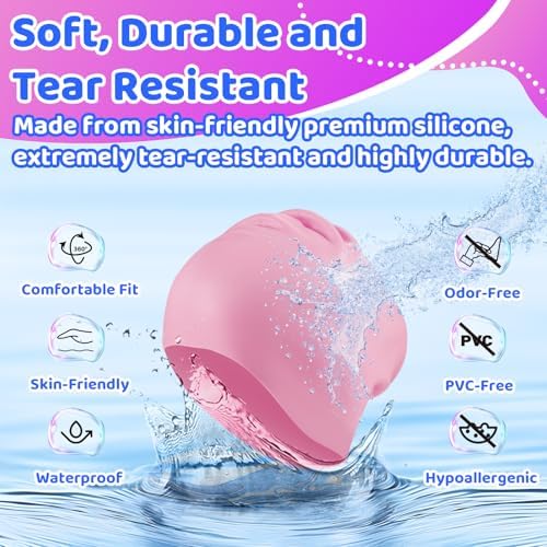 Kids Long-Hair Swim Caps — 2 Pack