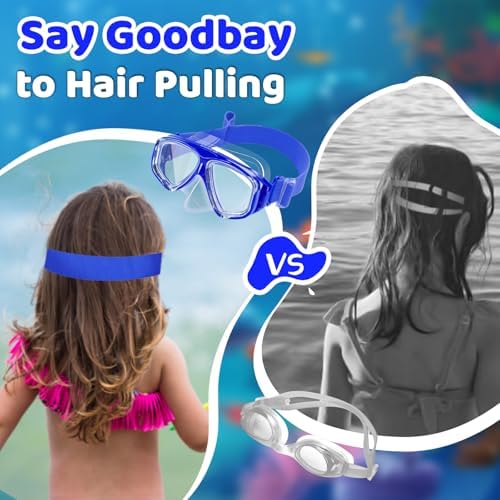 Kids Split-Lens Fabric-Strap Dive Mask