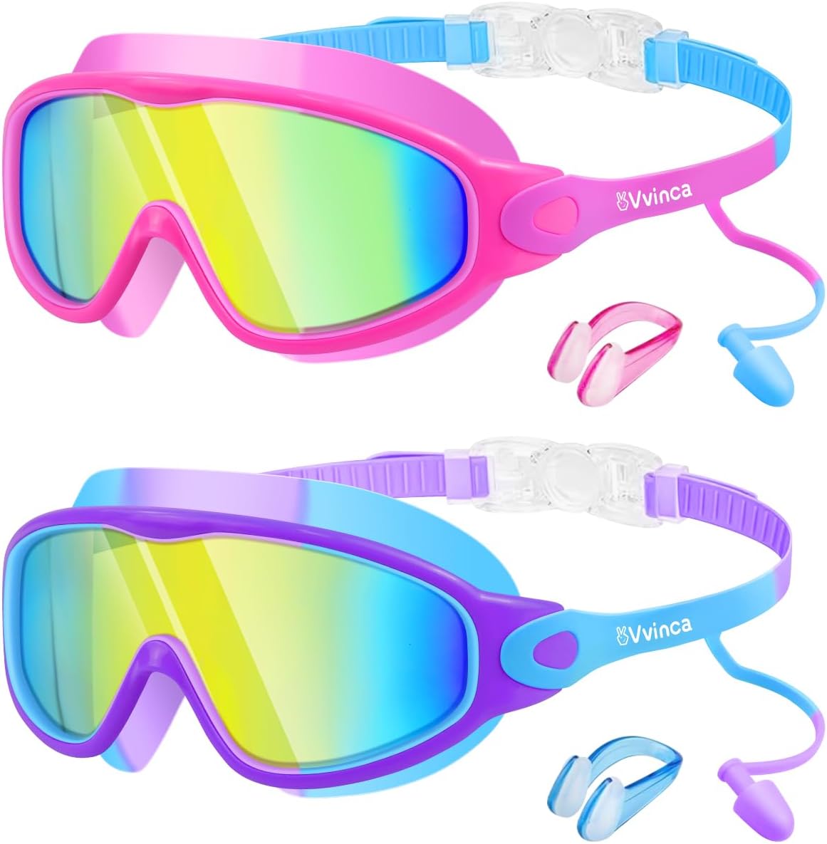 Kids Wide-View Goggles with Earplugs - variant A001159 MAIN