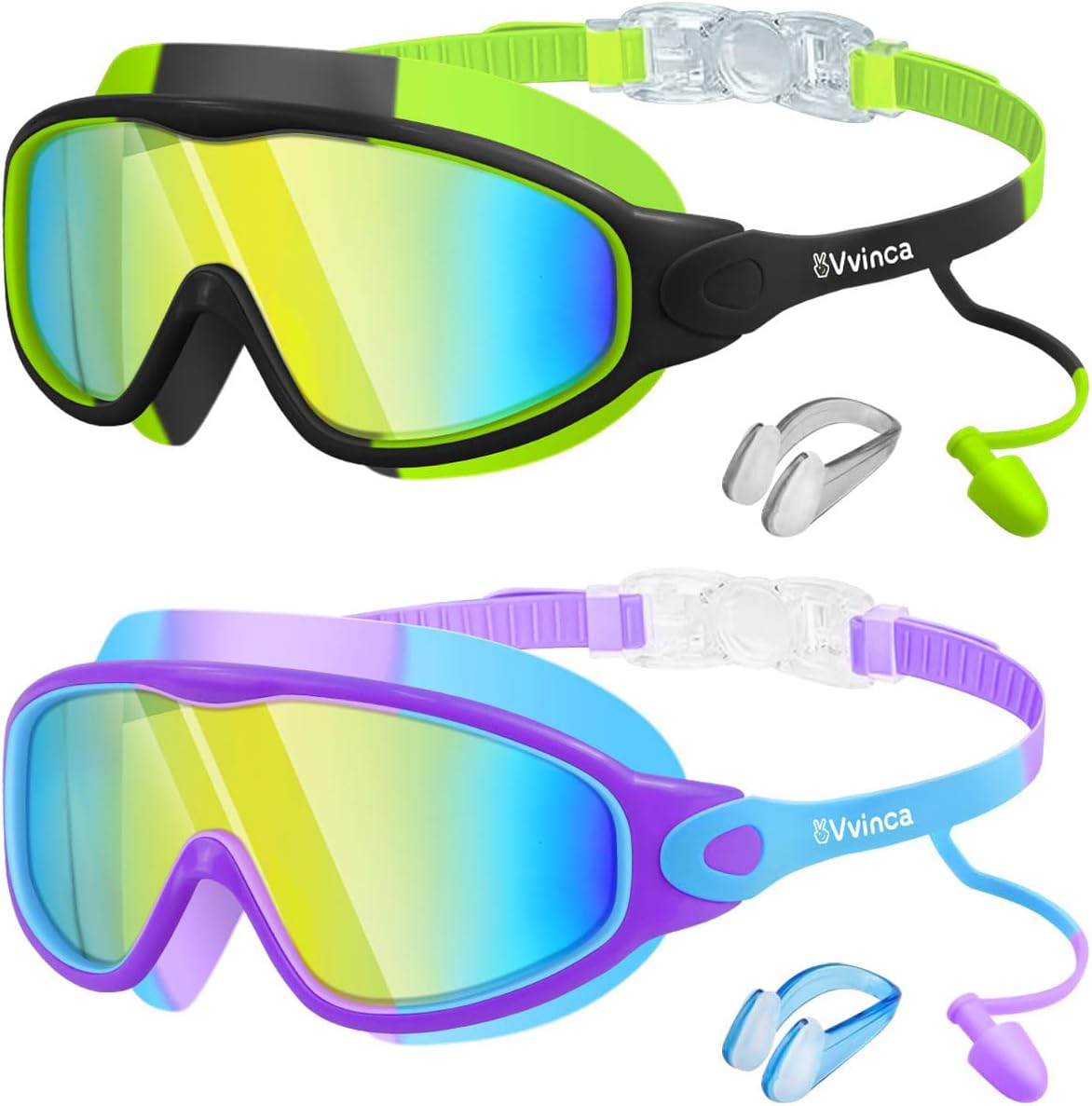 Kids Wide-View Goggles with Earplugs - variant A001161 MAIN