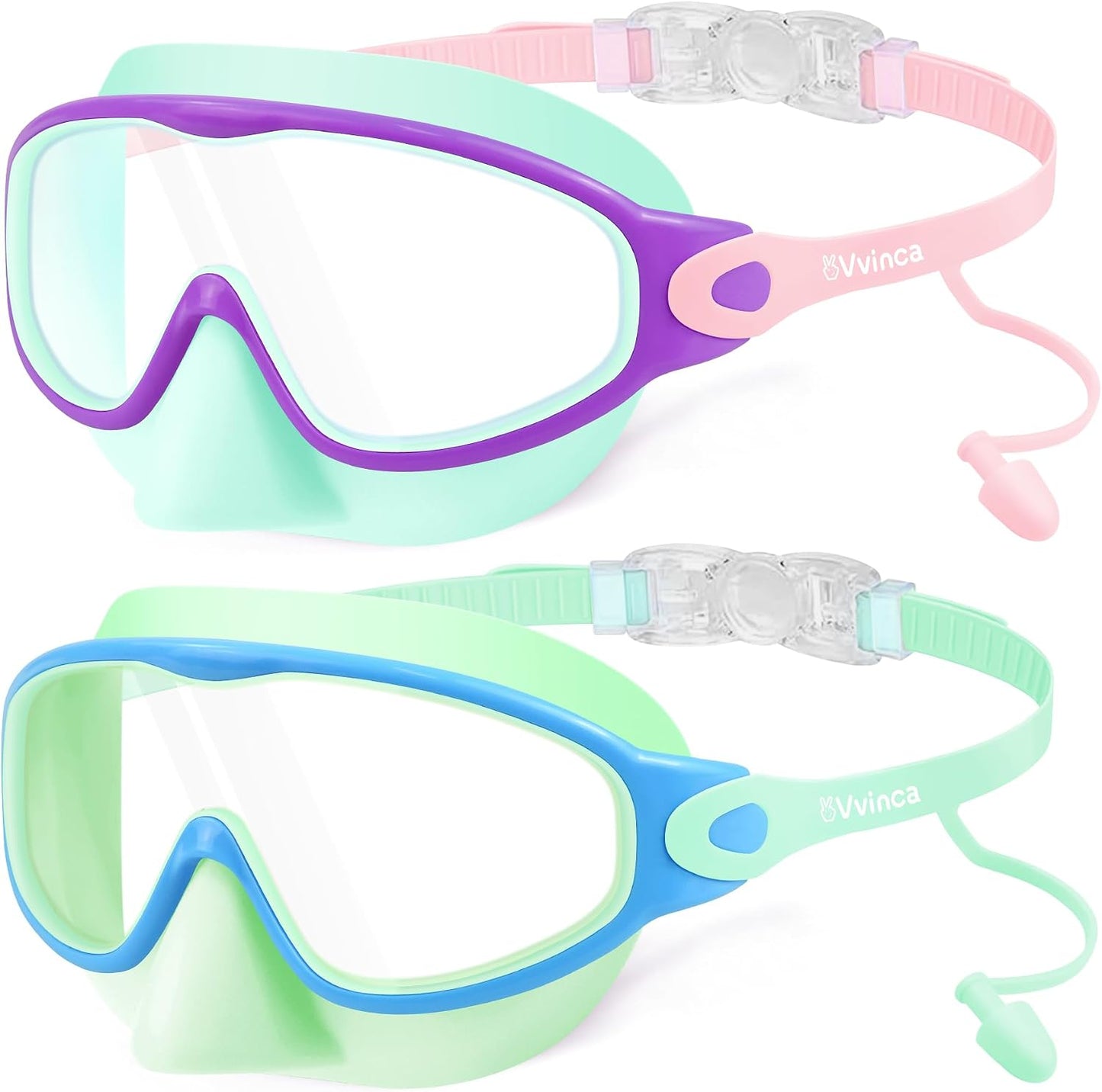 Kids Wide-View Goggles with Earplugs - variant A02049126 MAIN