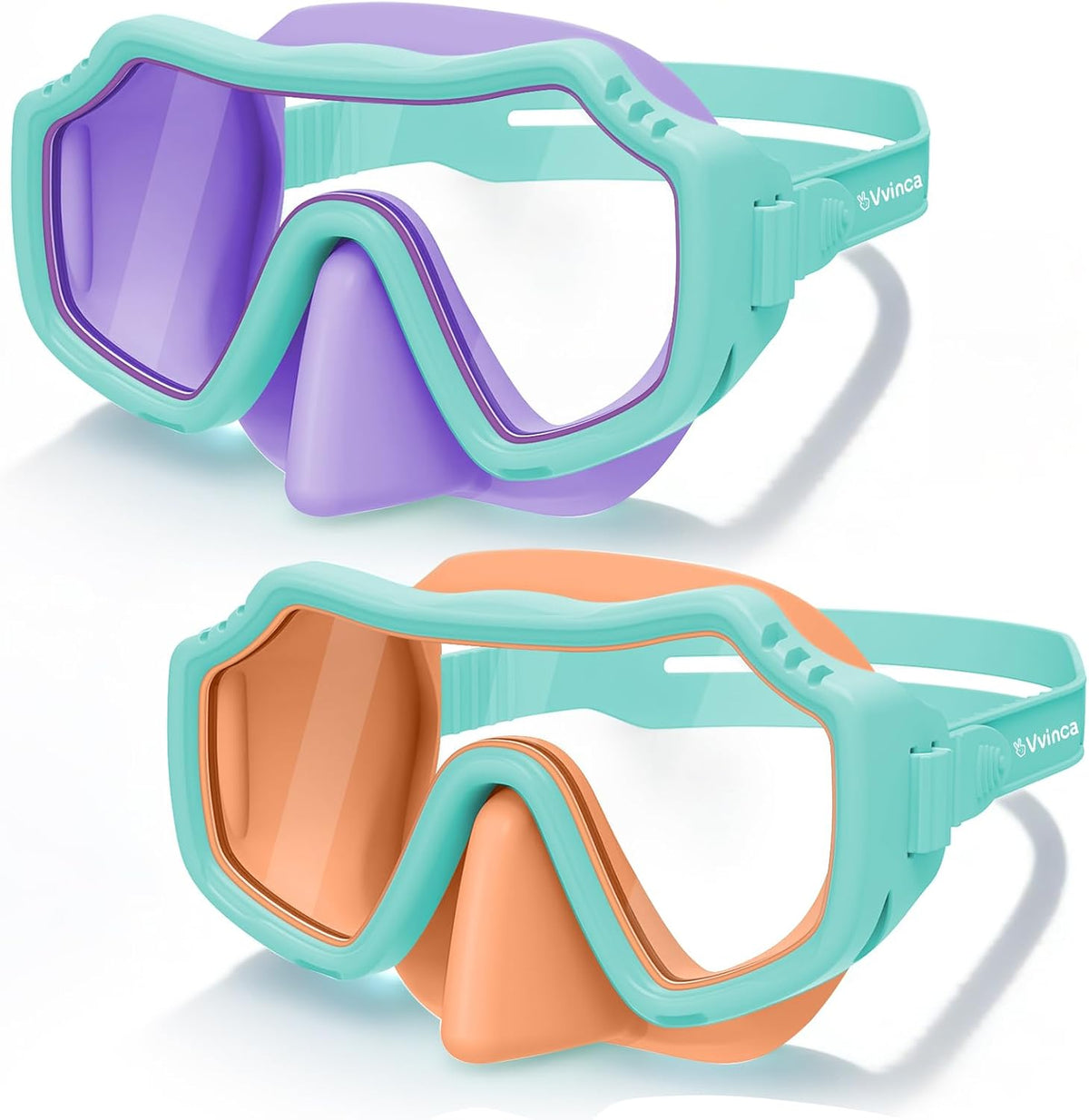 Kids Solid-Silicone Dive Masks — 2 Pack - variant A02028798 MAIN