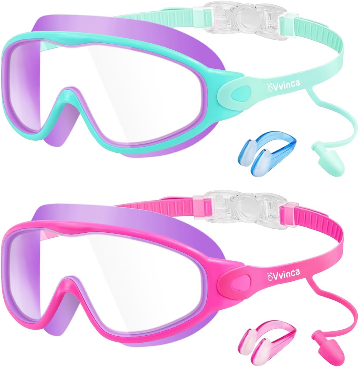 Kids Wide-View Goggles with Earplugs - variant A02028717 MAIN