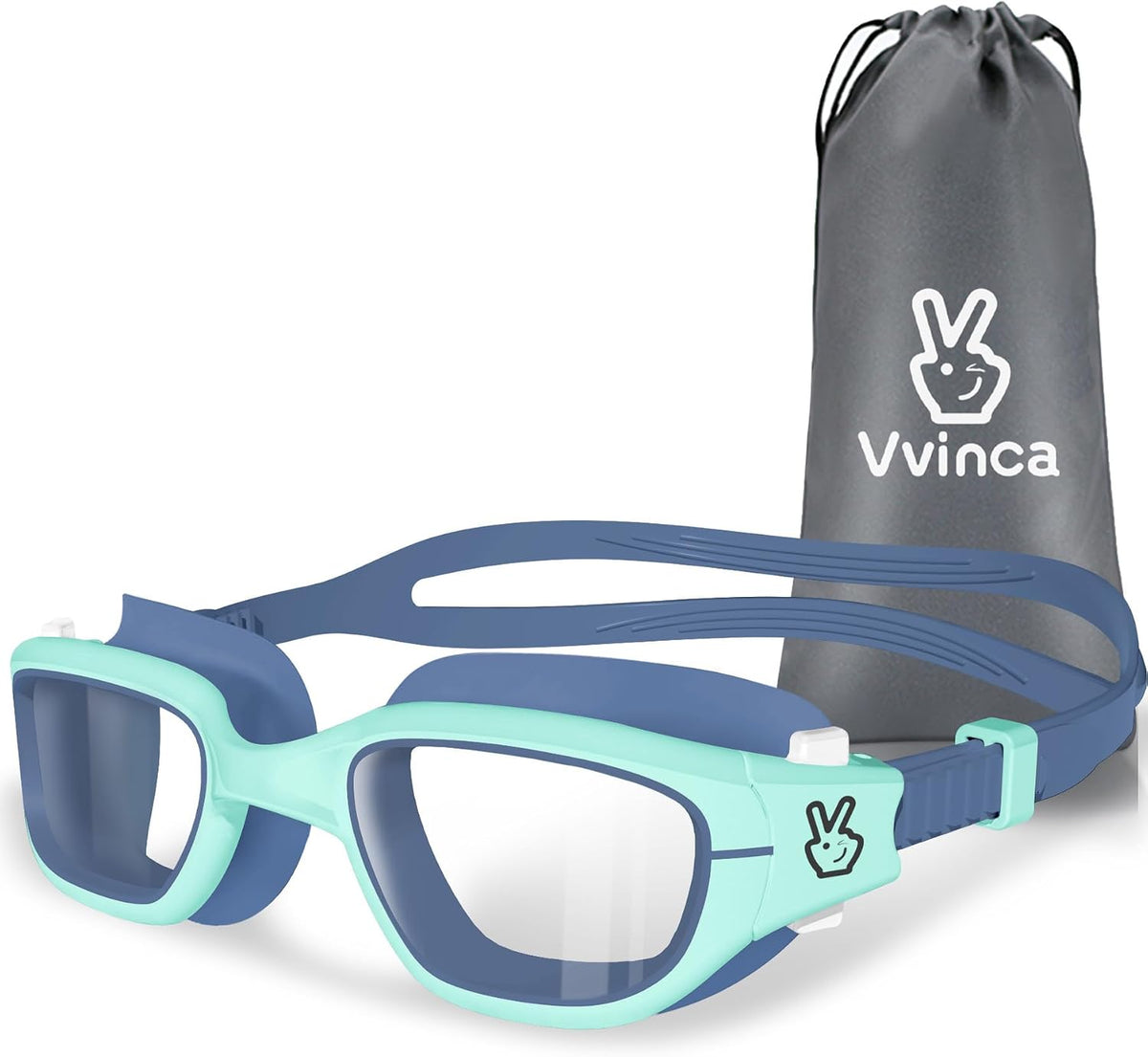 Kids Performance Goggles — PG - 1 Pack — Navy Mint · Clear Lens