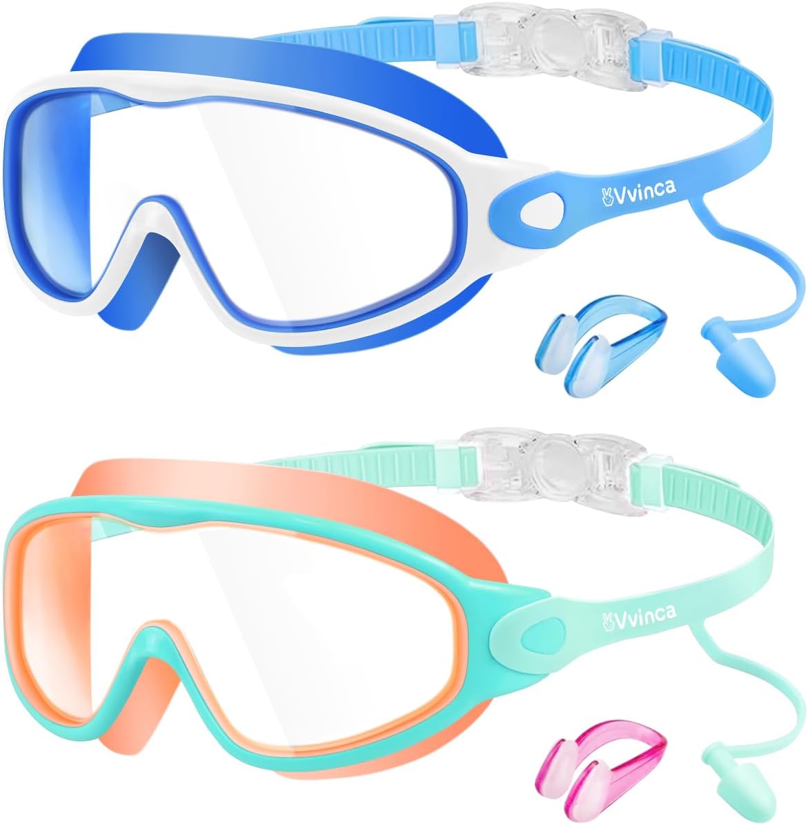 Kids Wide-View Goggles with Earplugs - variant A02028718 MAIN