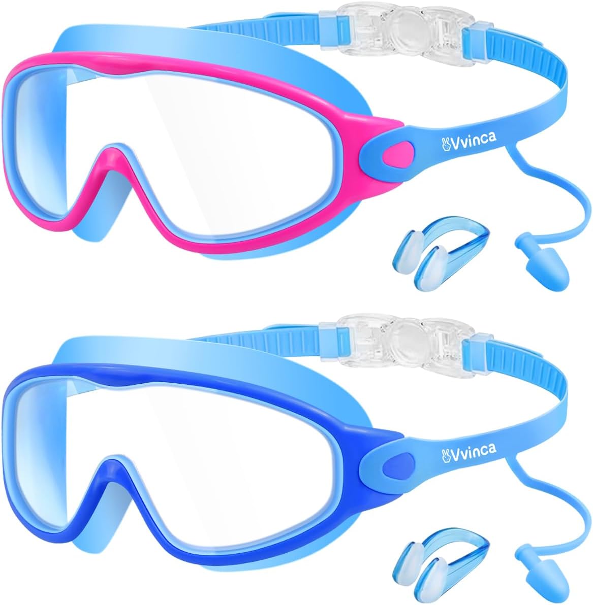 Kids Wide-View Goggles with Earplugs - variant A001162 MAIN