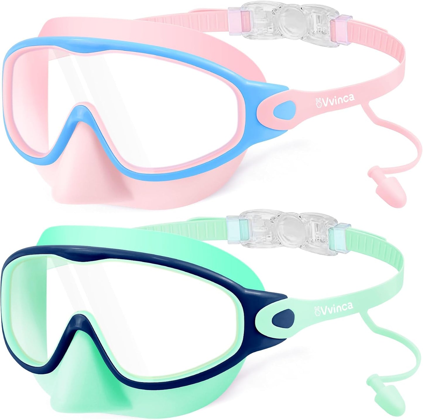 Kids Nose-Cover Goggles with Corded Earplugs - Color Set 02