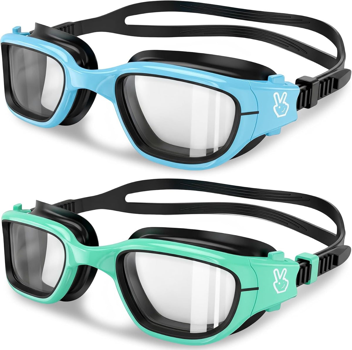 Kids Performance Goggles — PG - 2 Pack — Black Mint Clear + Black Blue Clear
