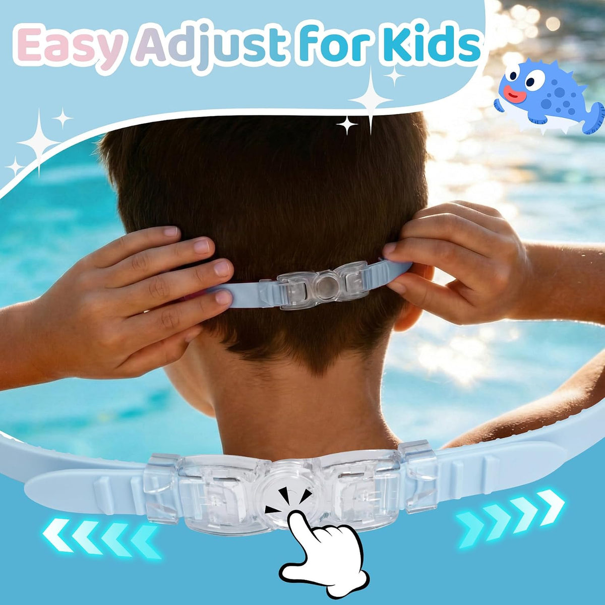 Kids Wide-View Wave-Strap Goggles - detail image 5