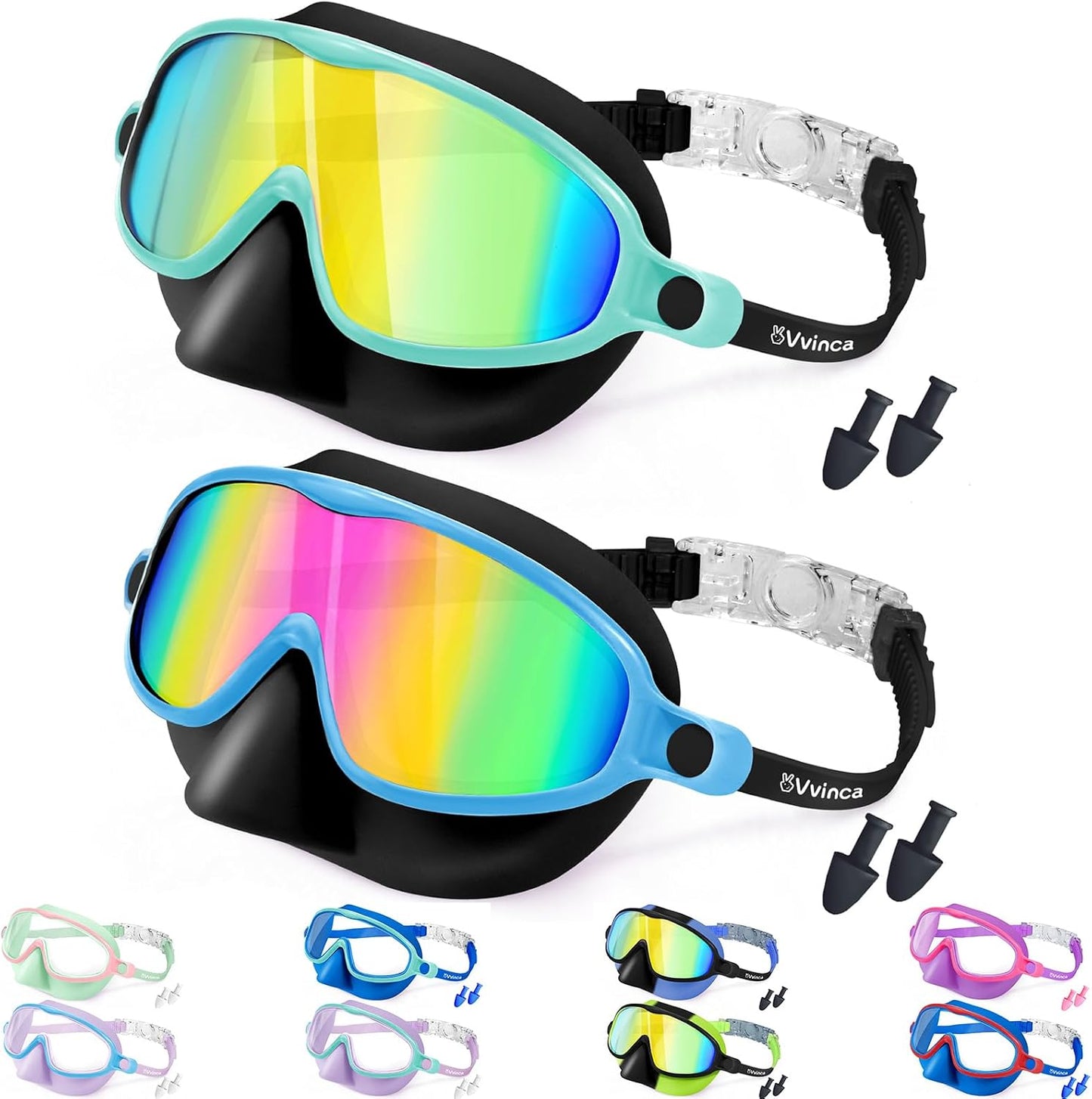 Kids Nose-Cover Goggles — Quick Release - Kids (6–12) / Color Set 08