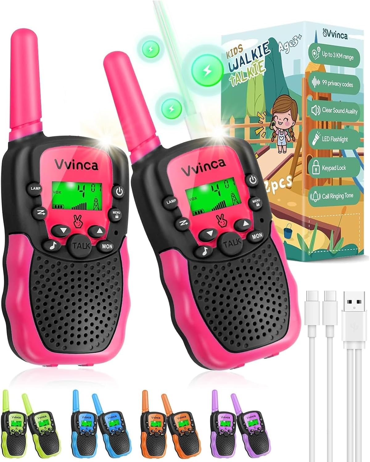 Rechargeable Kids Walkie Talkies - variant A000949 MAIN