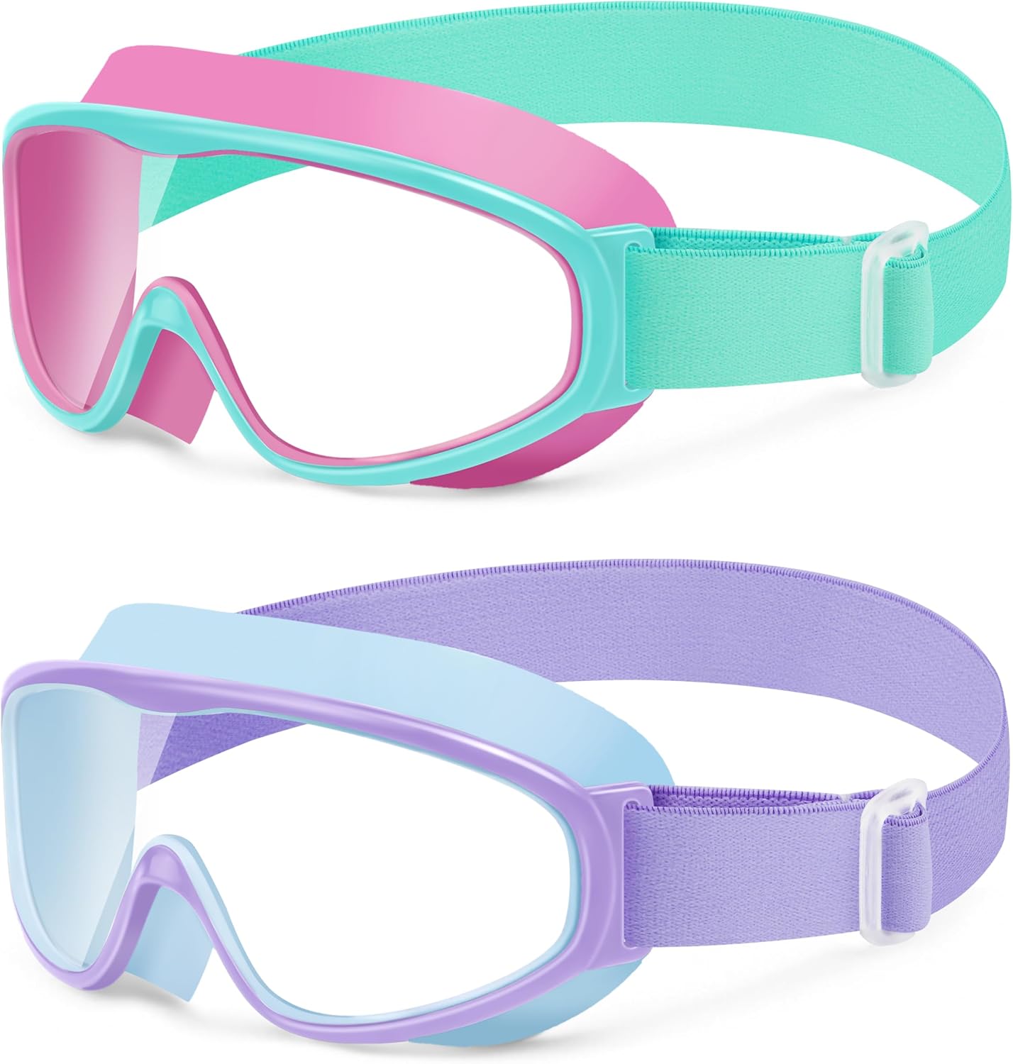 Kids Wide-View Goggles — Choose Your Strap - Fabric / Color Set 04