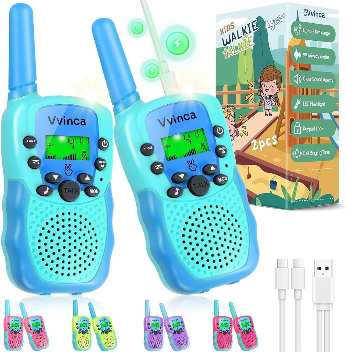 Rechargeable Kids Walkie Talkies - variant A000938 MAIN