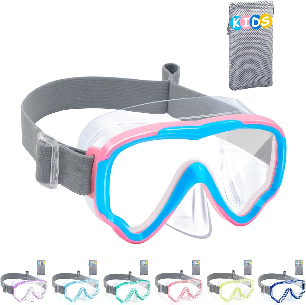 Kids Fabric-Strap Dive Masks — Choose Your Pack - variant A000072 MAIN