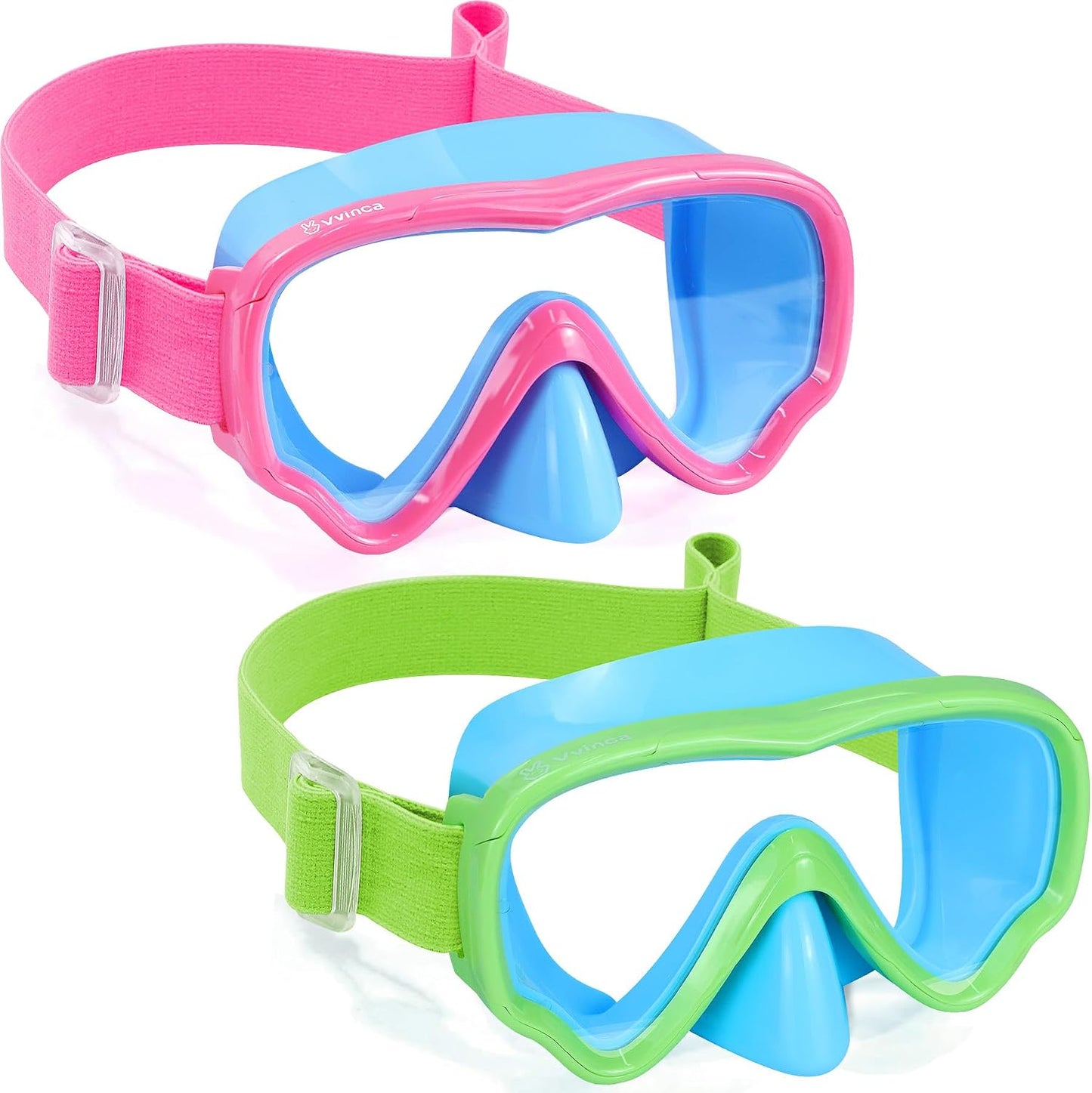 Kids Fabric-Strap Dive Masks — 2 Pack - Color Set 22