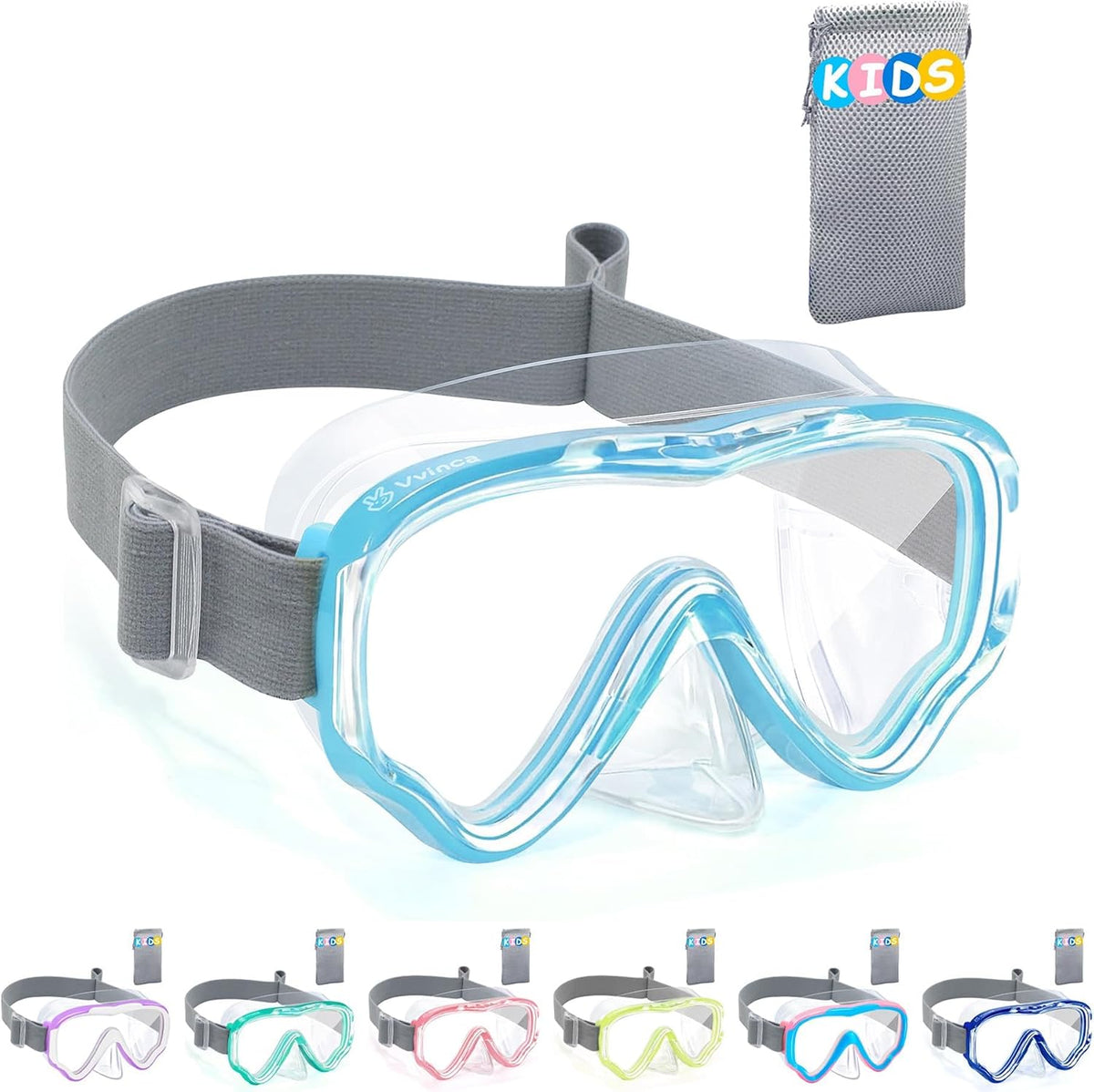Kids Fabric-Strap Dive Masks — Choose Your Pack - variant A000073 MAIN
