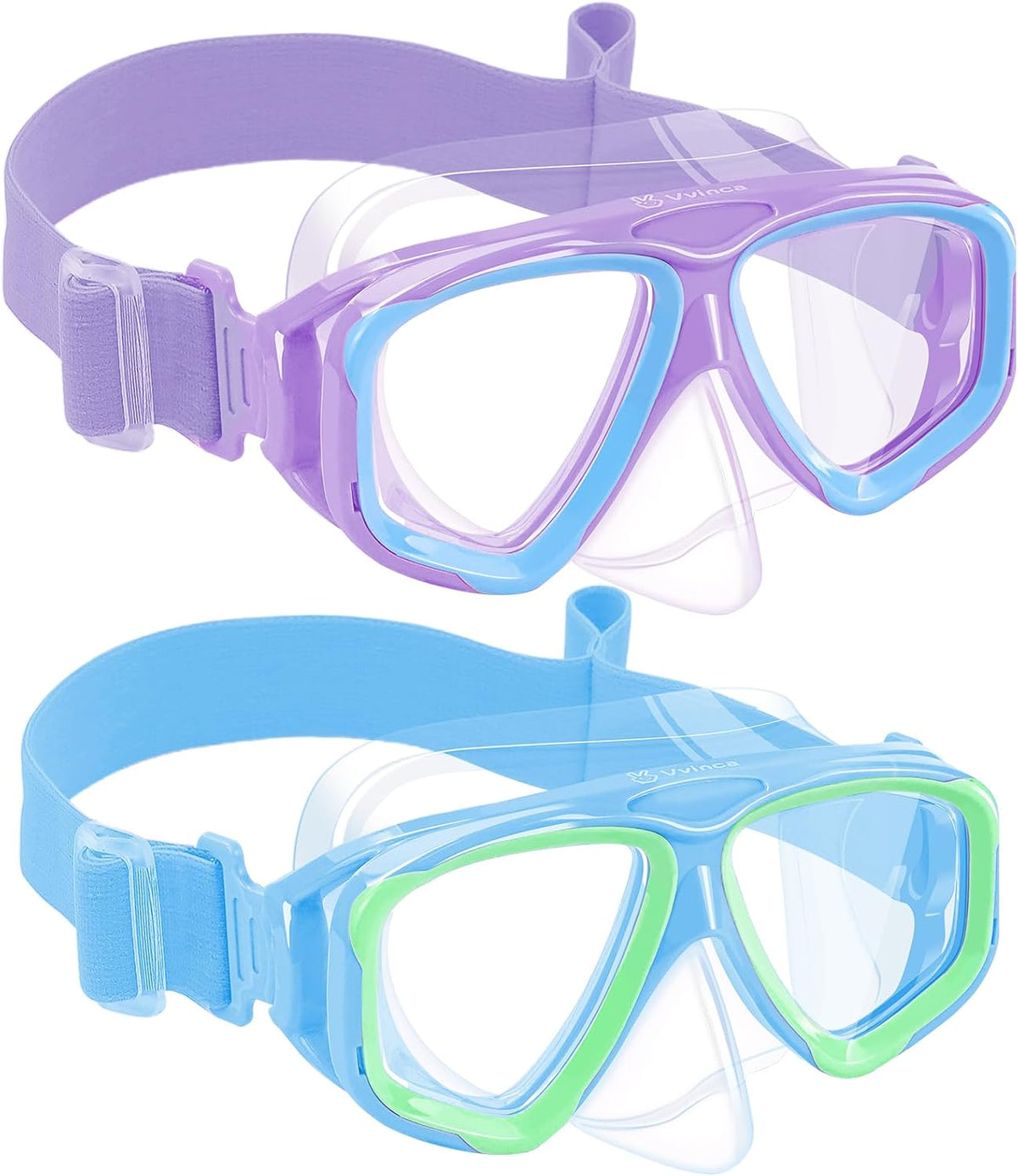 Kids Split-Lens Fabric-Strap Dive Mask - variant A1001200 MAIN
