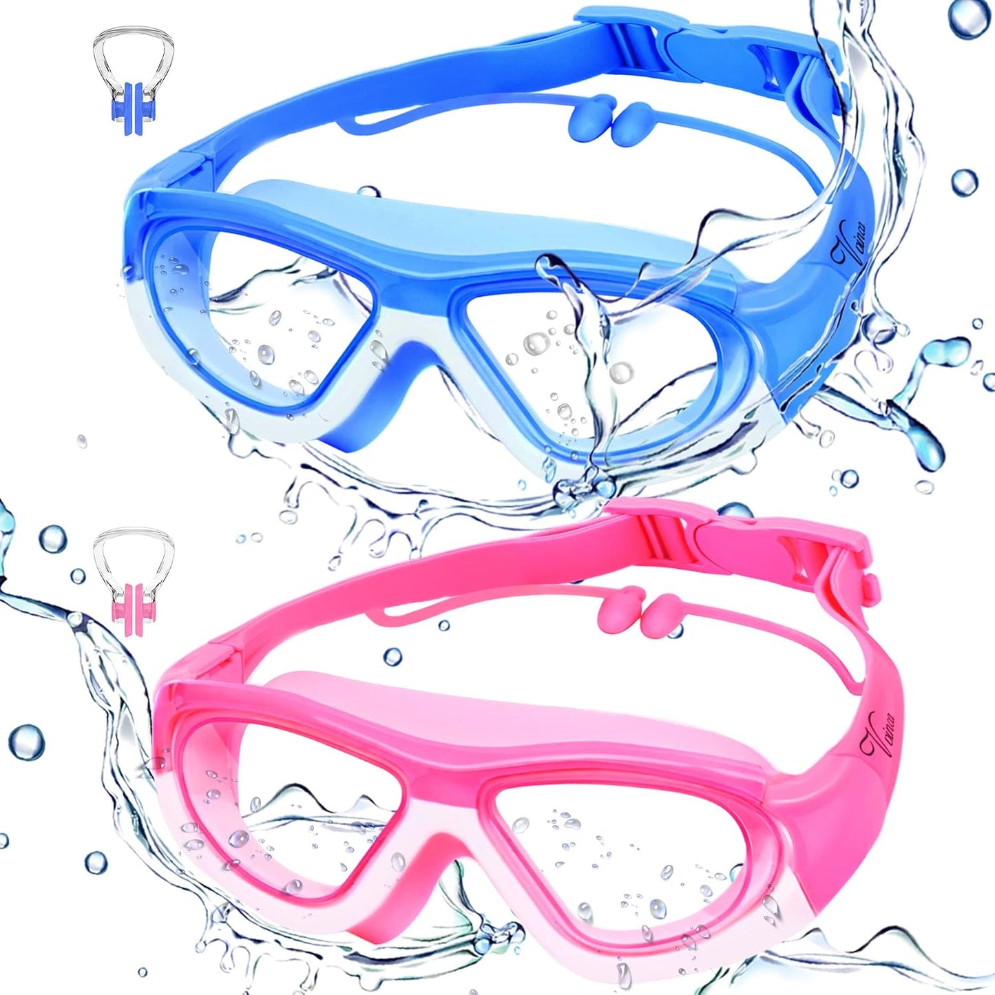 Kids Training Goggles - Blue White+Pink White