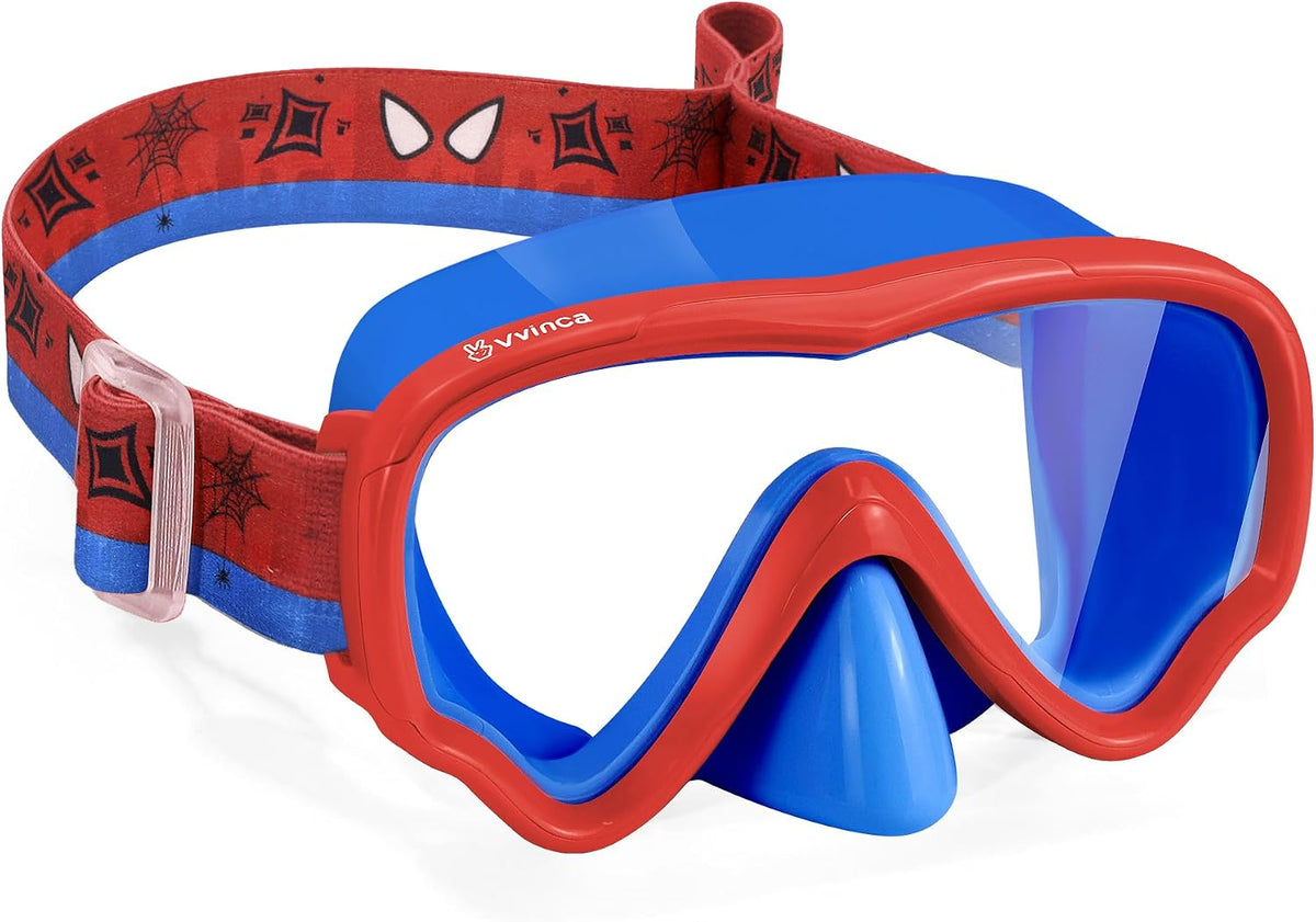 Kids Fabric-Strap Dive Masks — Choose Your Pack - 1 Pack — Navy Red · Hero Strap