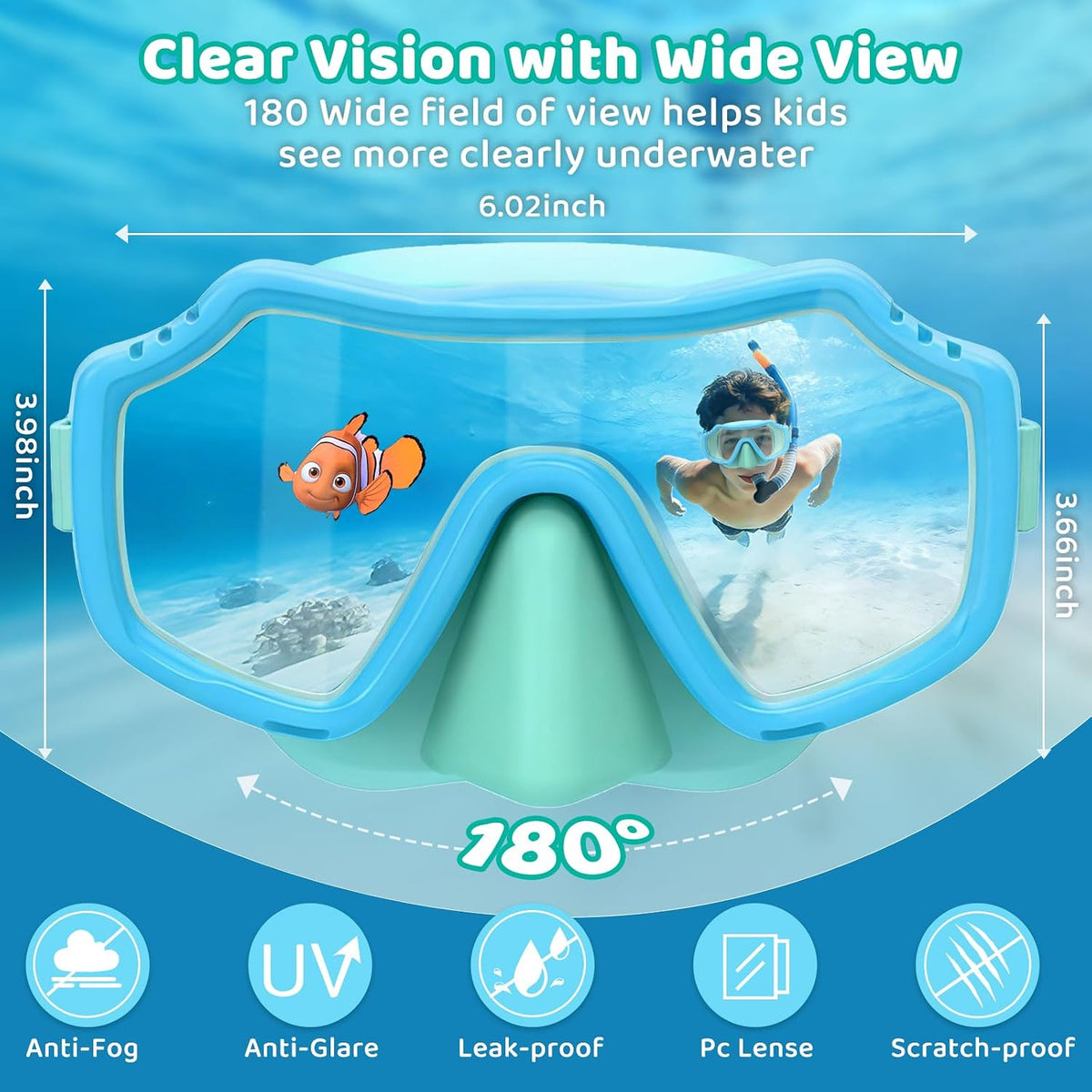 Kids Solid-Silicone Dive Masks — 2 Pack - detail image 6