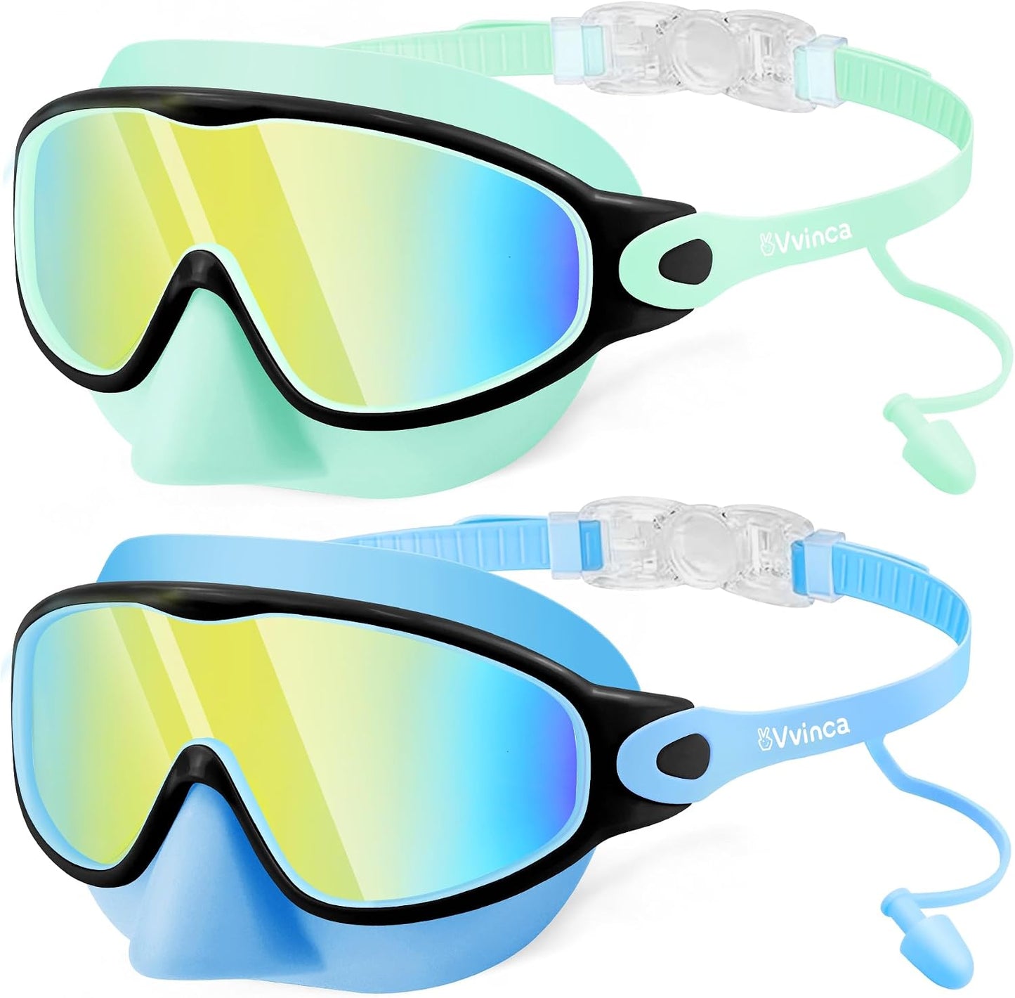 Kids Wide-View Goggles with Earplugs - variant A02049125 MAIN