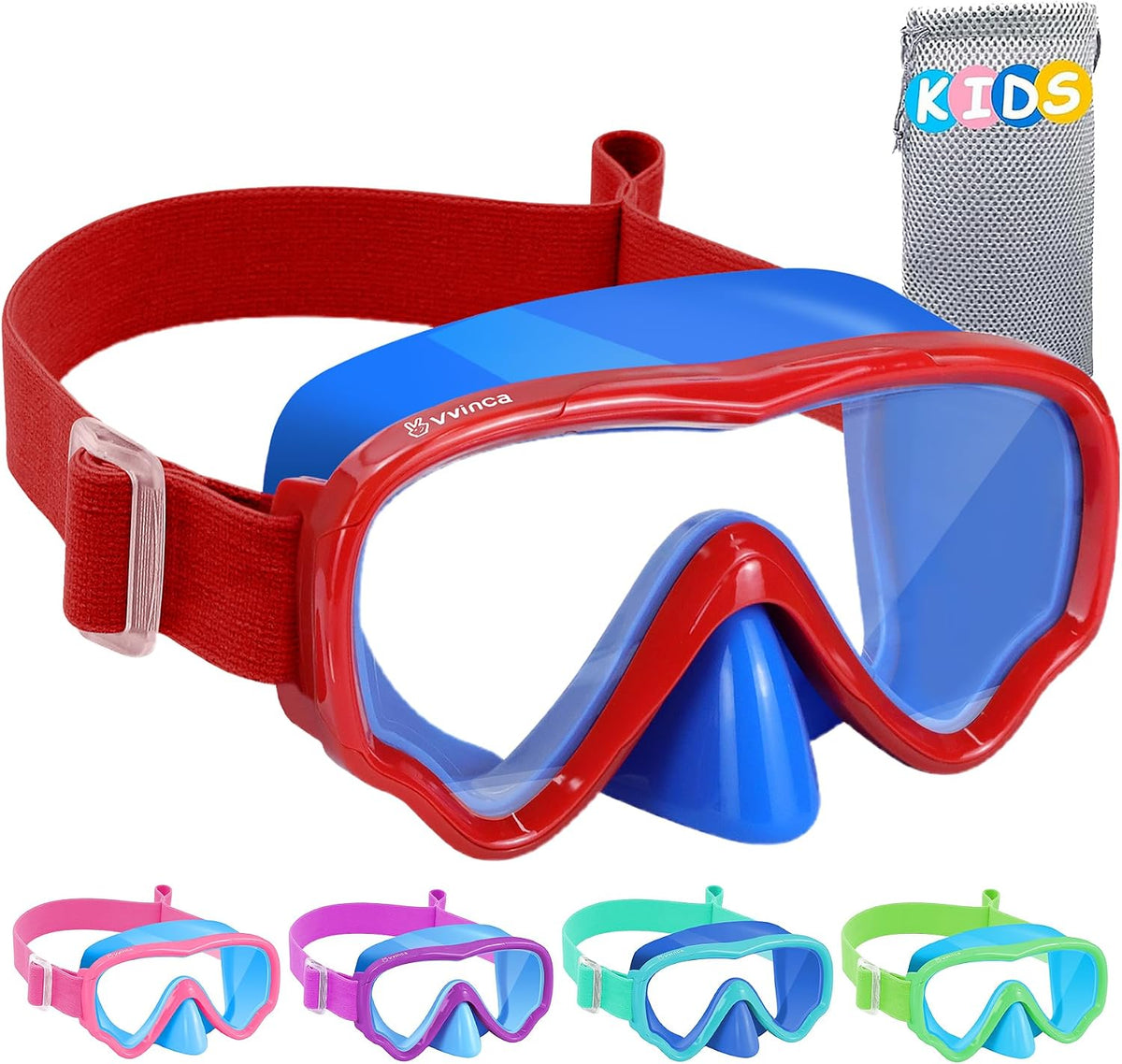 Kids Fabric-Strap Dive Mask - variant A001189 MAIN