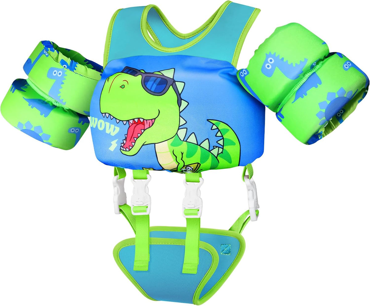 Kids Y-Strap Swim Vest - Dinosaur